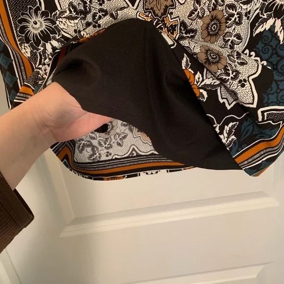 Banana Republic Black and Orange Geometric Mini Dress - Picture 4 of 6